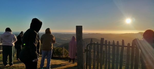 Sunrise ceremony held on the summit know as Te Taumata