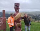 A photo opportunity with pou tipuna Tamatea Pokaiwhenua